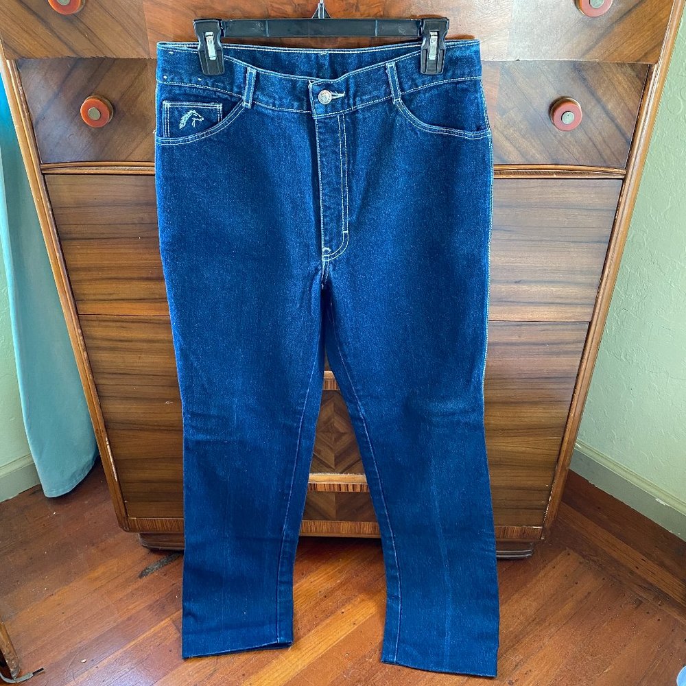 VINTAGE 70's/80's Jordache high waist dark blue jeans - cute cute cute